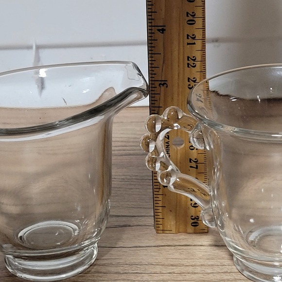 IMPERIAL CANDLEWICK SMALL CREAMER AND OPEN SUGAR CLEAR GLASS MINT CONDITION - Picture 8 of 8